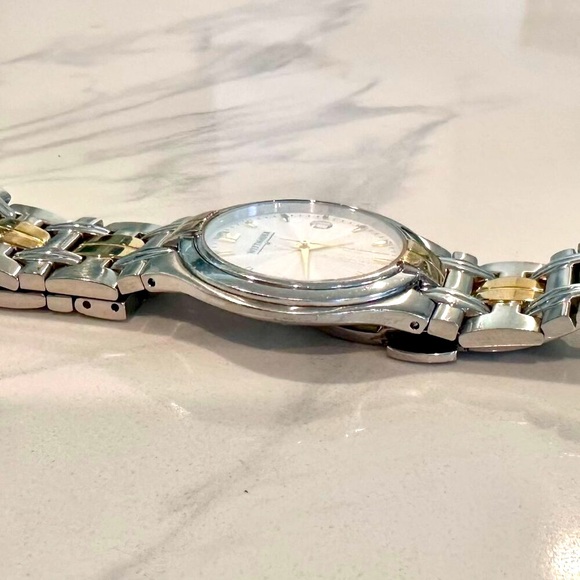 Whittnauer Mens Two Tone Swiss Watch-Sapphire Crystal, Stainless Steel Case-35mm - Picture 10 of 14